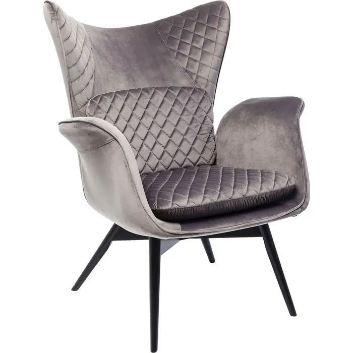 Armchair Tudor Velvet Silvergrey thumb 2