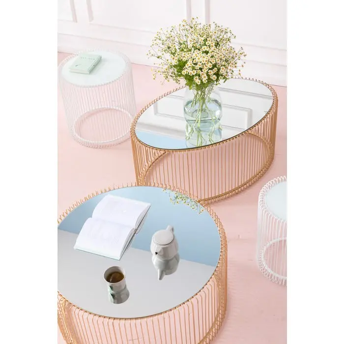 Coffee Table Wire Uno Brass thumb 2
