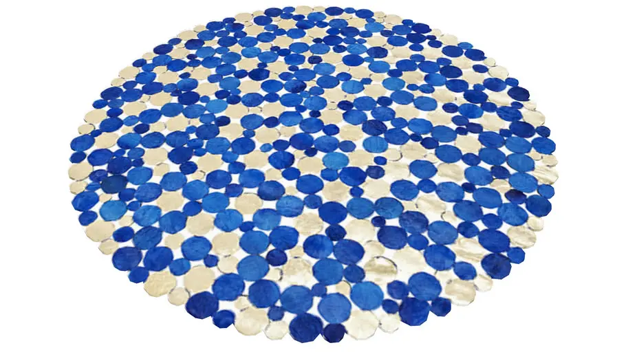 Carpet Circle Blue-Gold Ø150cm thumb 2