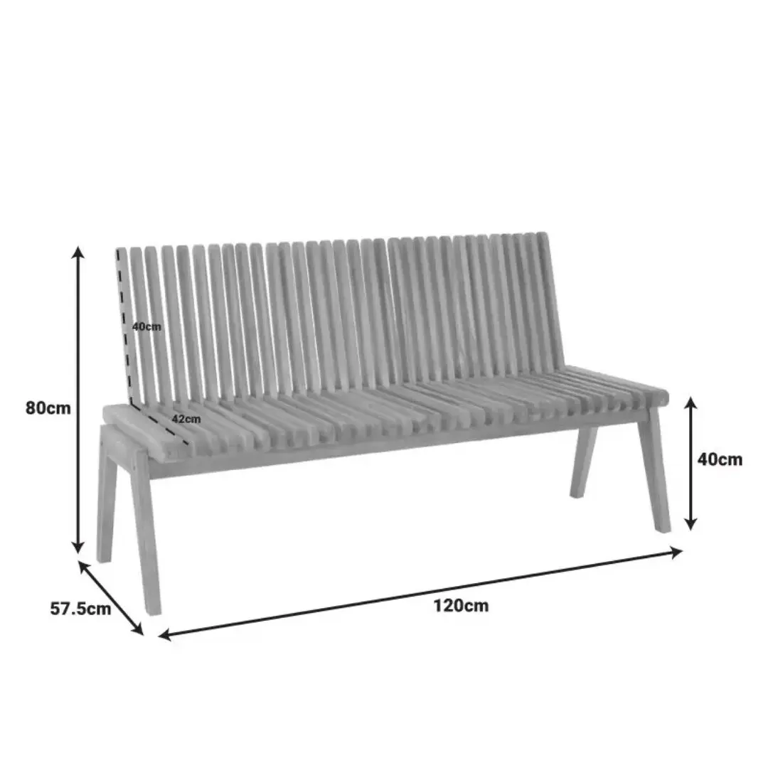 Клупа Bench Nature 120cm thumb 5