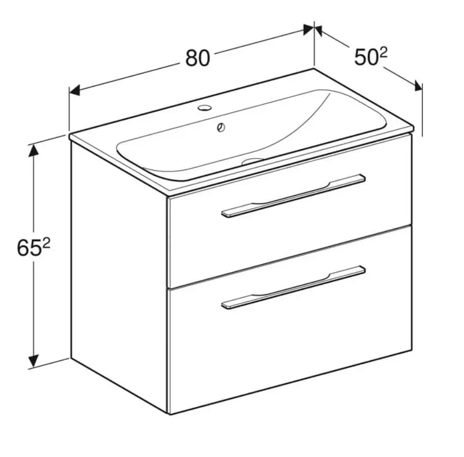 Selnova Square мијалник со ормар 80cm thumb 2