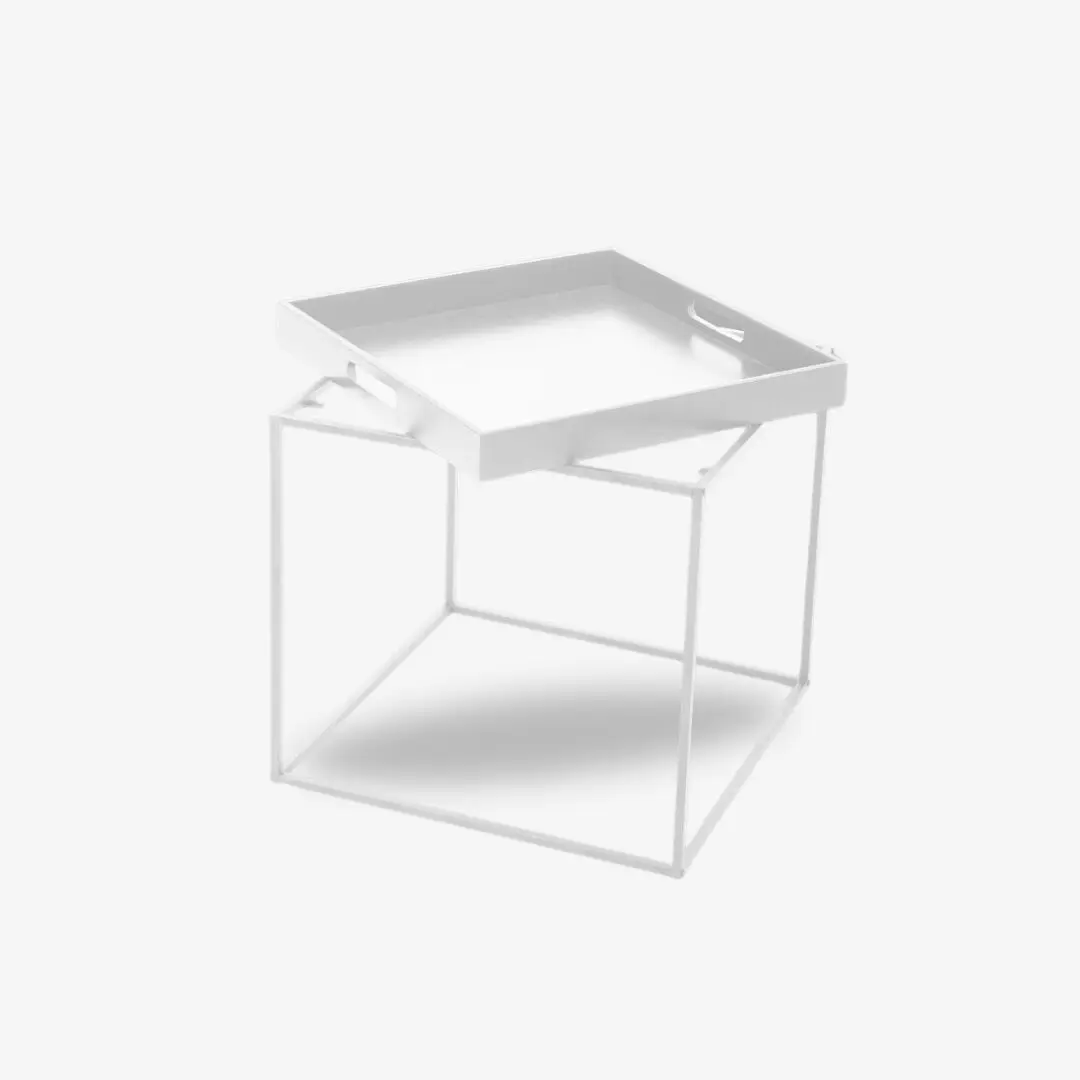 Side Table Butler White 45x45x45cm thumb 2