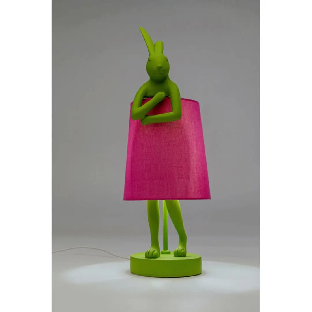 Столна ламба Animal Rabbit Green / Pink 50см thumb 3