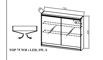 Огледало TOP 75,110,150 – LED, SW, S thumb 4