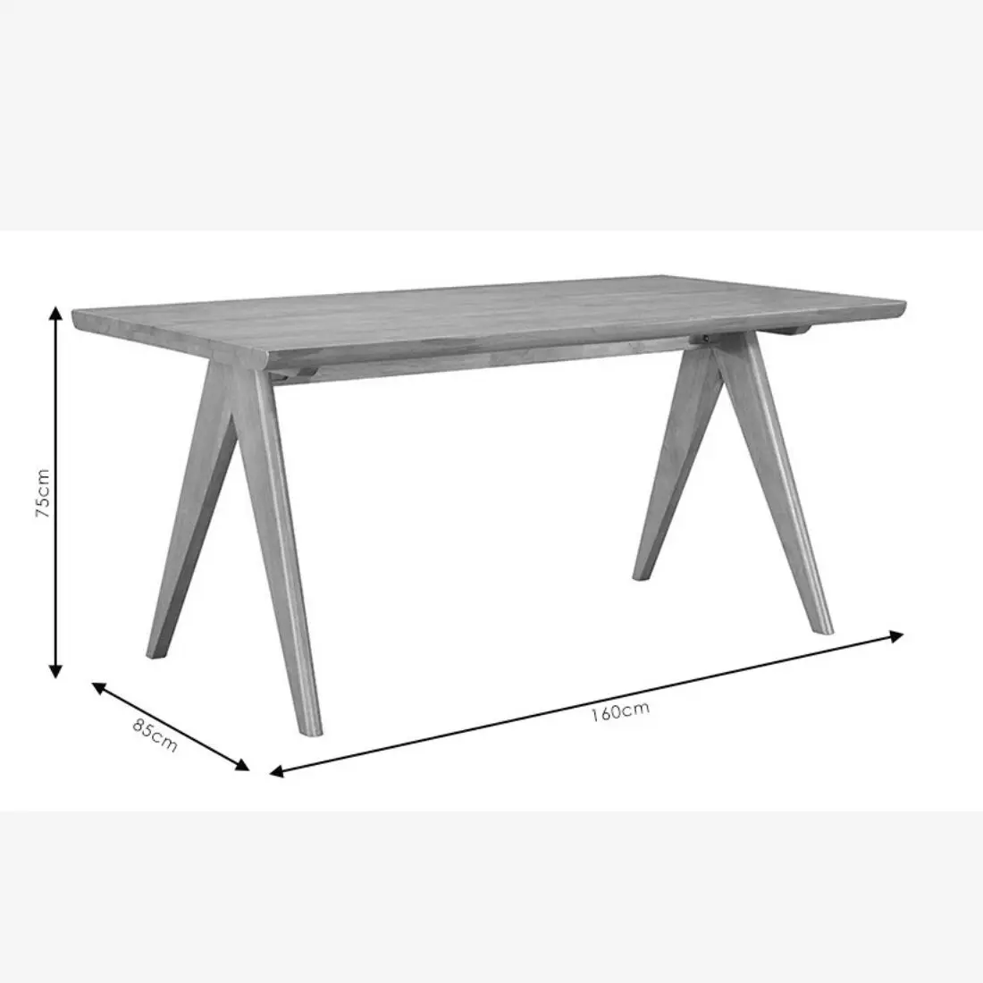 Dining Table Winslow 160x85x75cm thumb 3