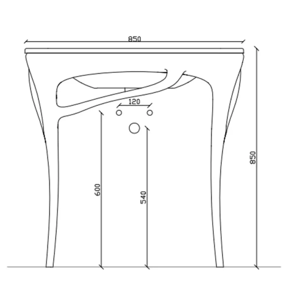 ERGO мијалник со конструкција 85 cm thumb 4