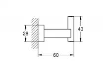 40511001 Essentials Cube единечна закачалка thumb 2