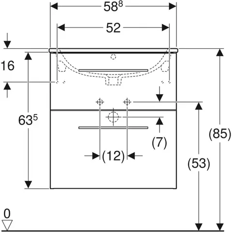 Selnova Square мијалник со ормар 60cm thumb 3
