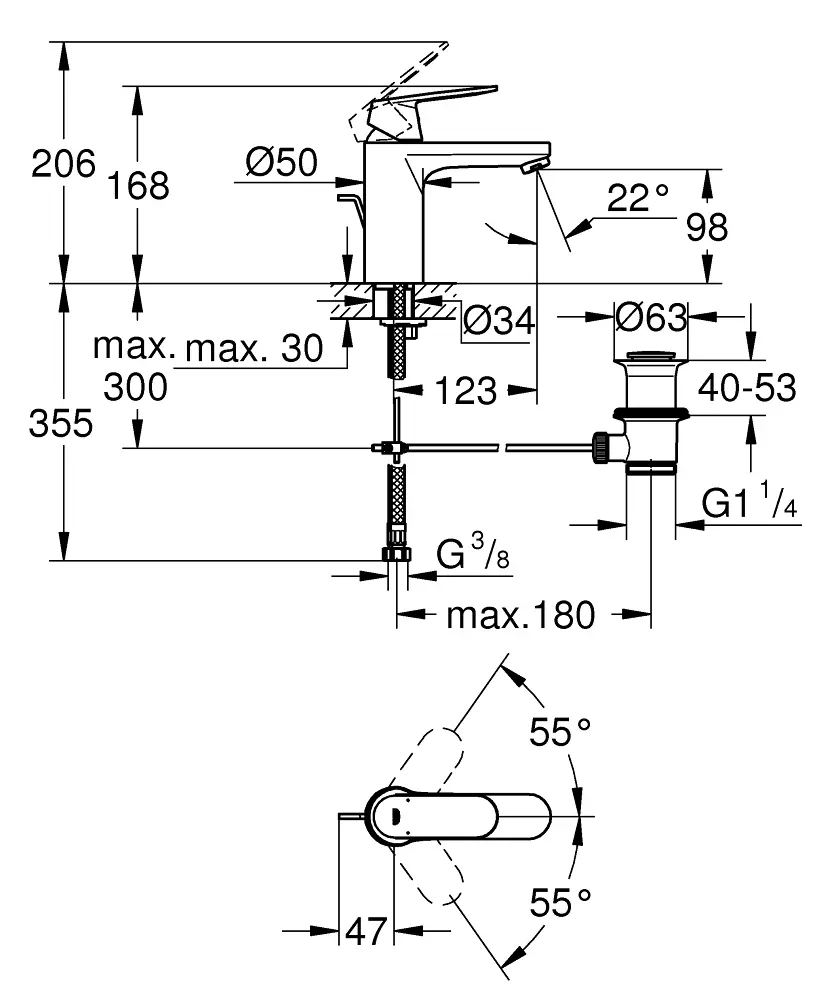 23325000 Eurosmart Cosmopolitan чешма за мијалник thumb 2