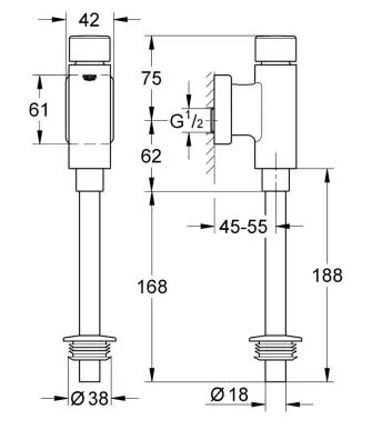 37339000 Rondo Flush вентил за писоар thumb 3