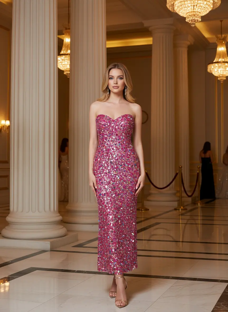 Radiant Confetti Sequin Gown