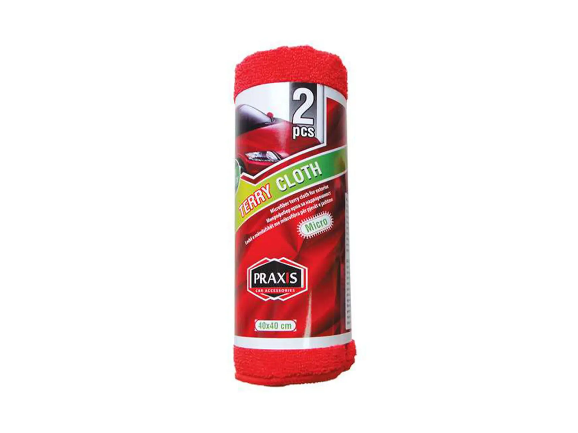 Микрофибер крпа Praxis – 2 ком. црвена