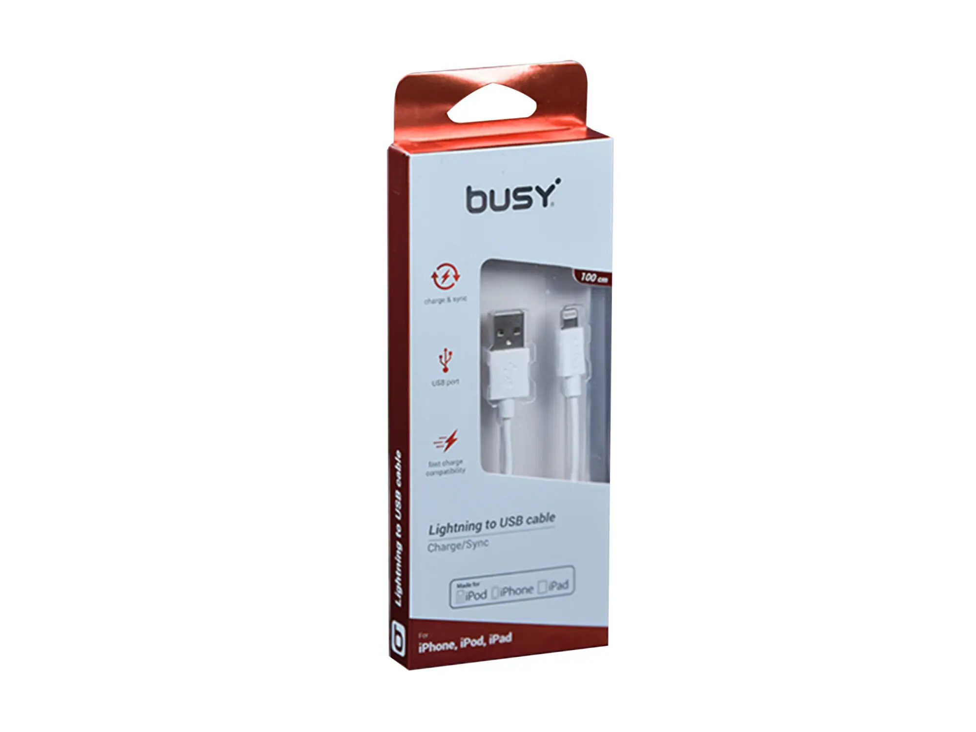 Лајтнинг USB Кабел 1m PVC Busy