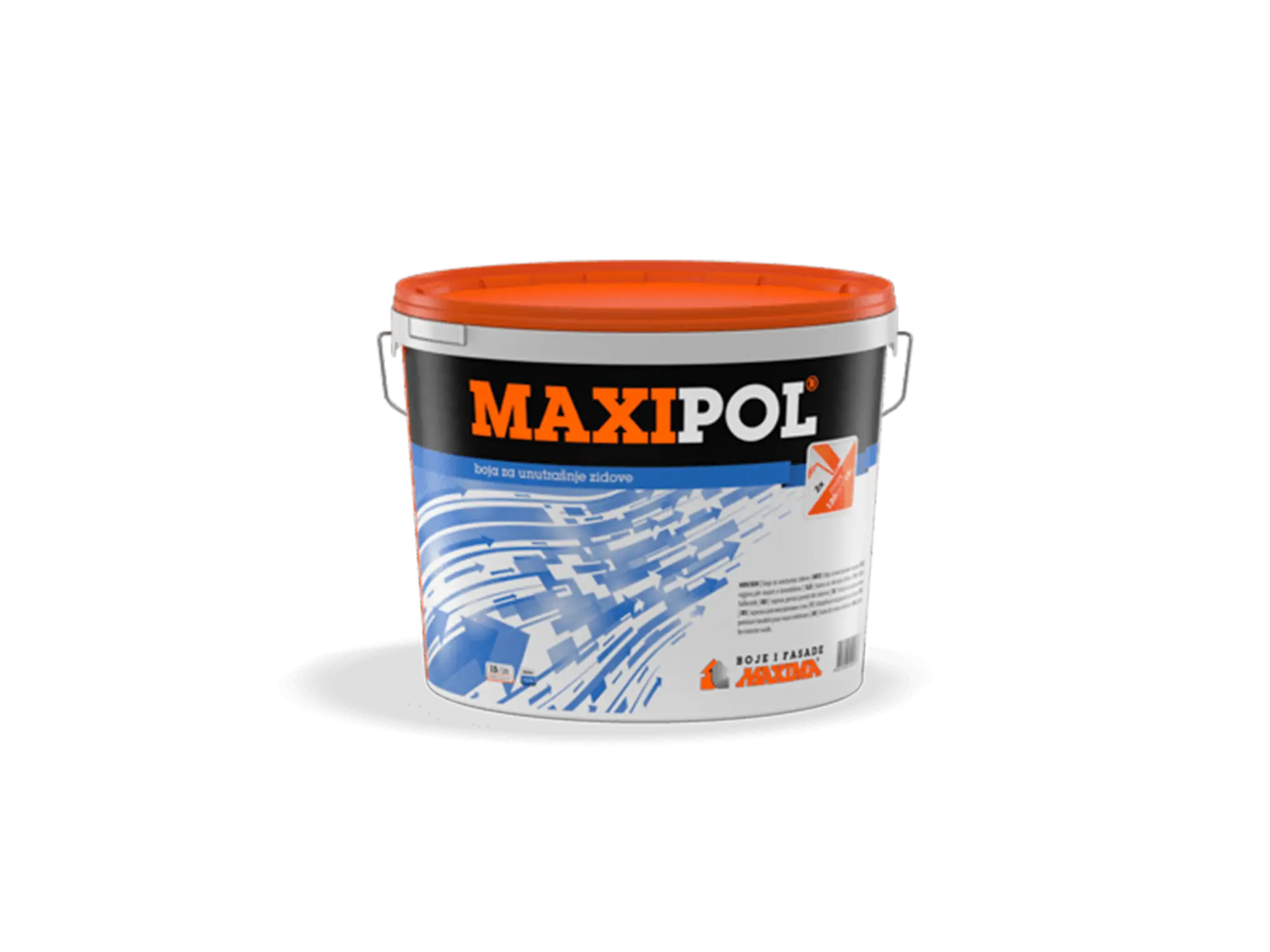 Боја за внатрешни ѕидови MAXIPOL 15L