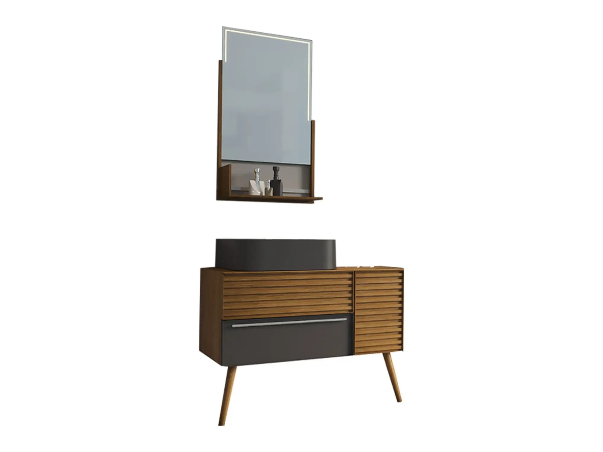 Мебел за бања Zelena 100cm Антрацит