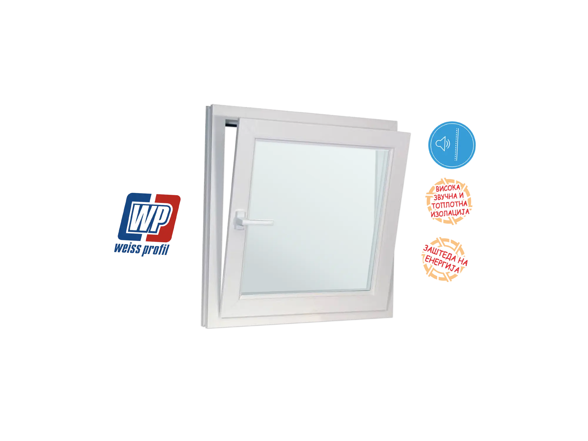 Прозор еднокрилен 800х1200 L