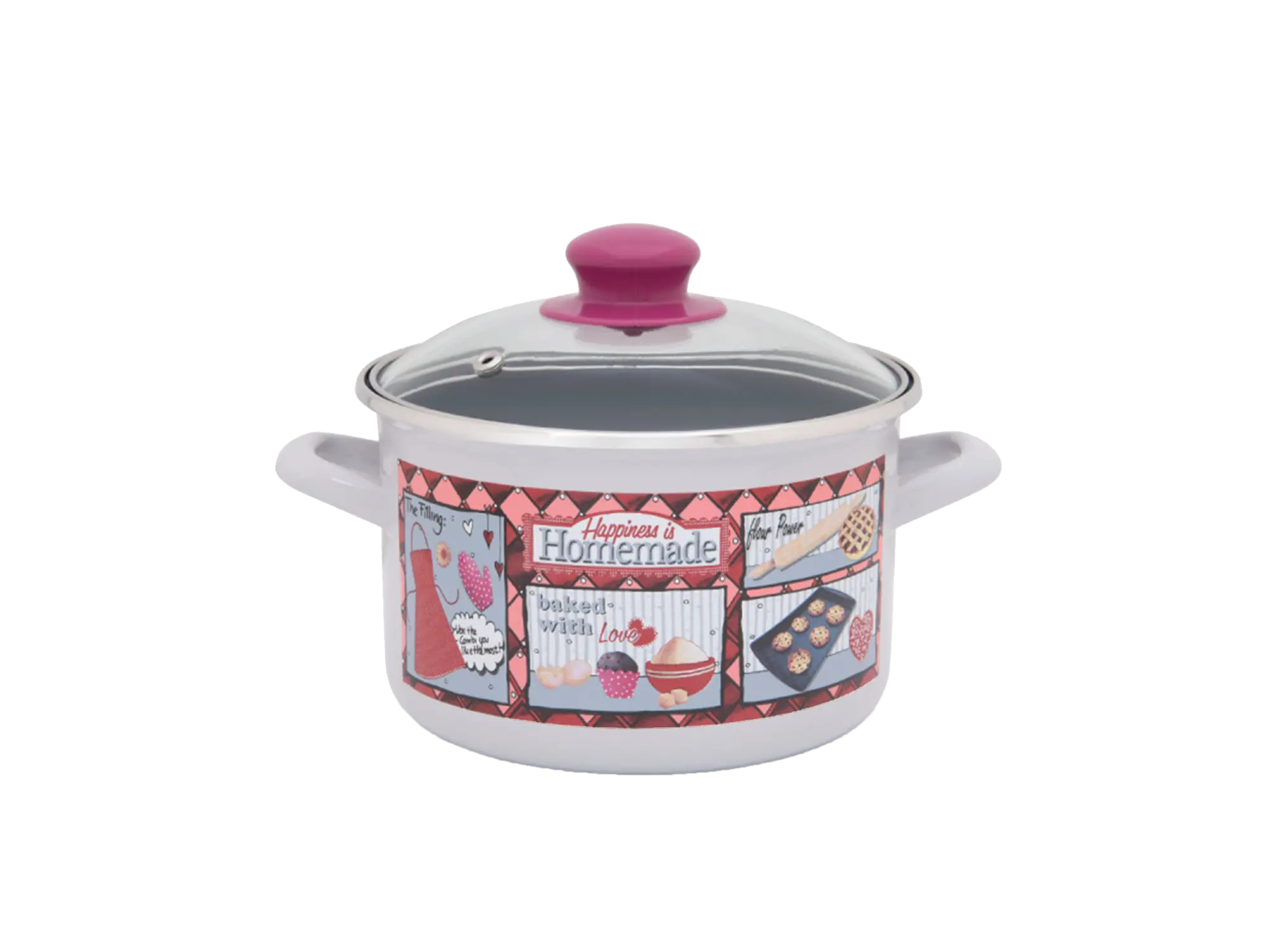 Тенџере длабоко со стаклен капак 16/2L