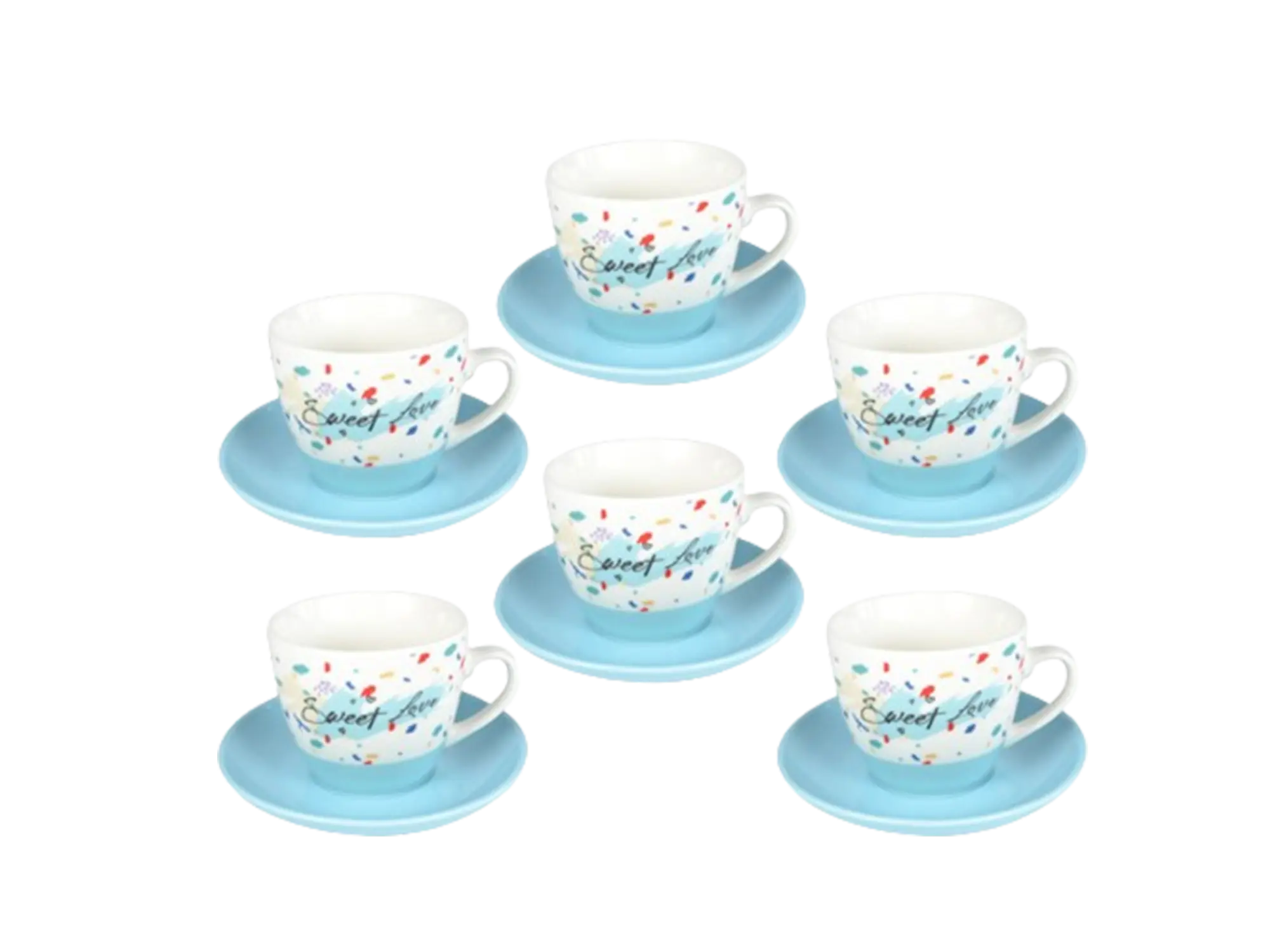 Сет за кафе порцелан 6/1 220ml 22998C