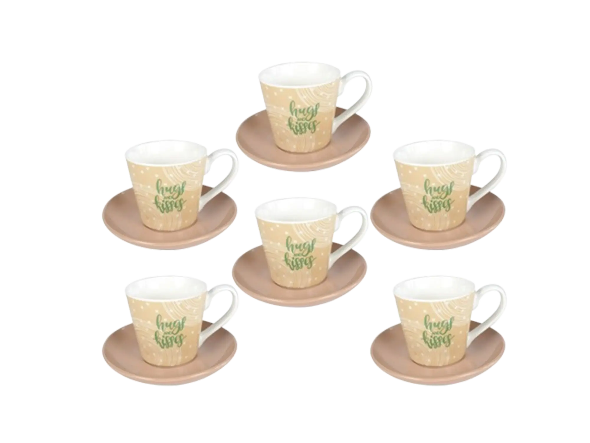 Сет за кафе порцелан 6/1 180ml 22999B