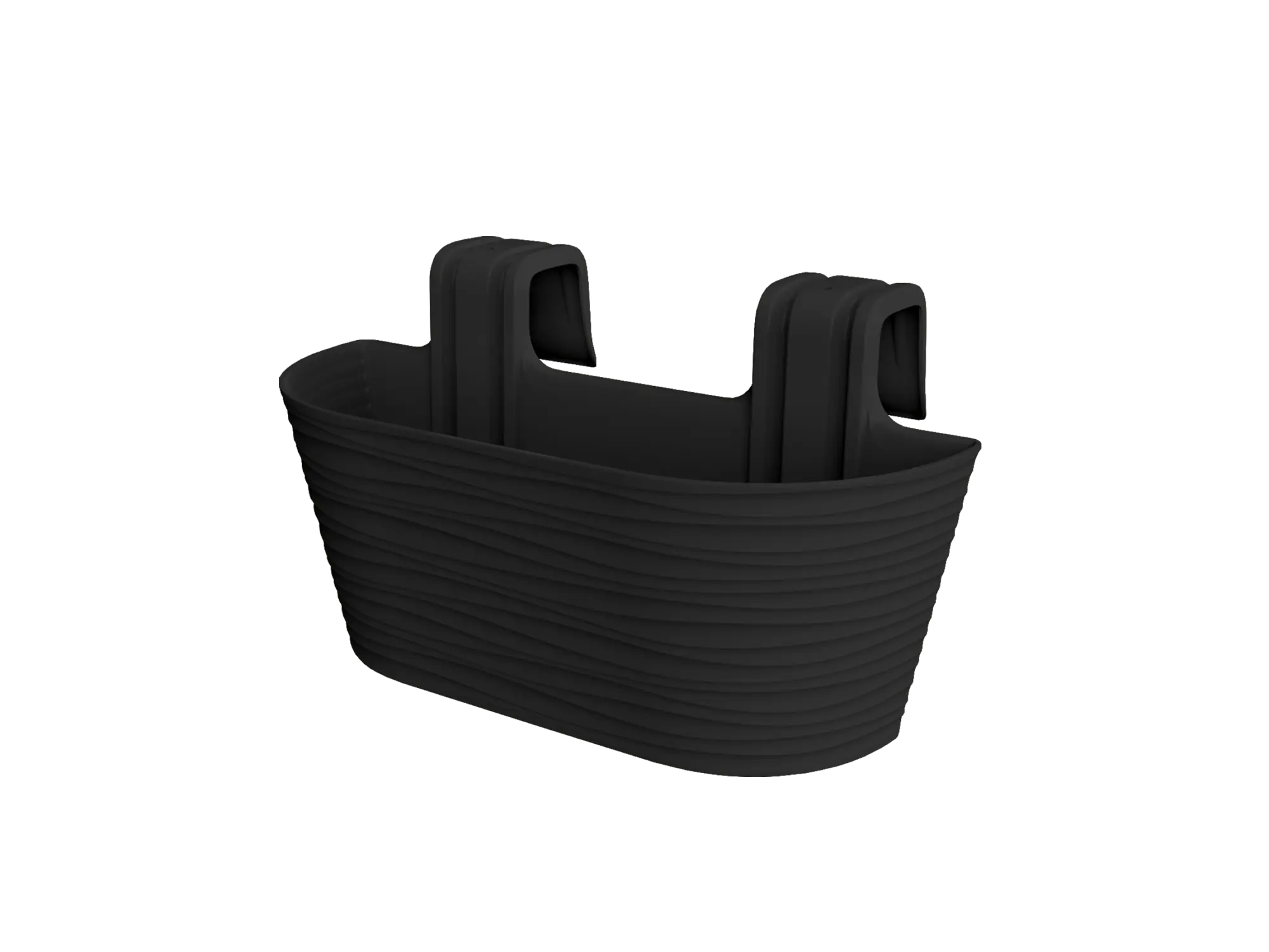Жардињера fabbygo Siena Duo 50cm - црна