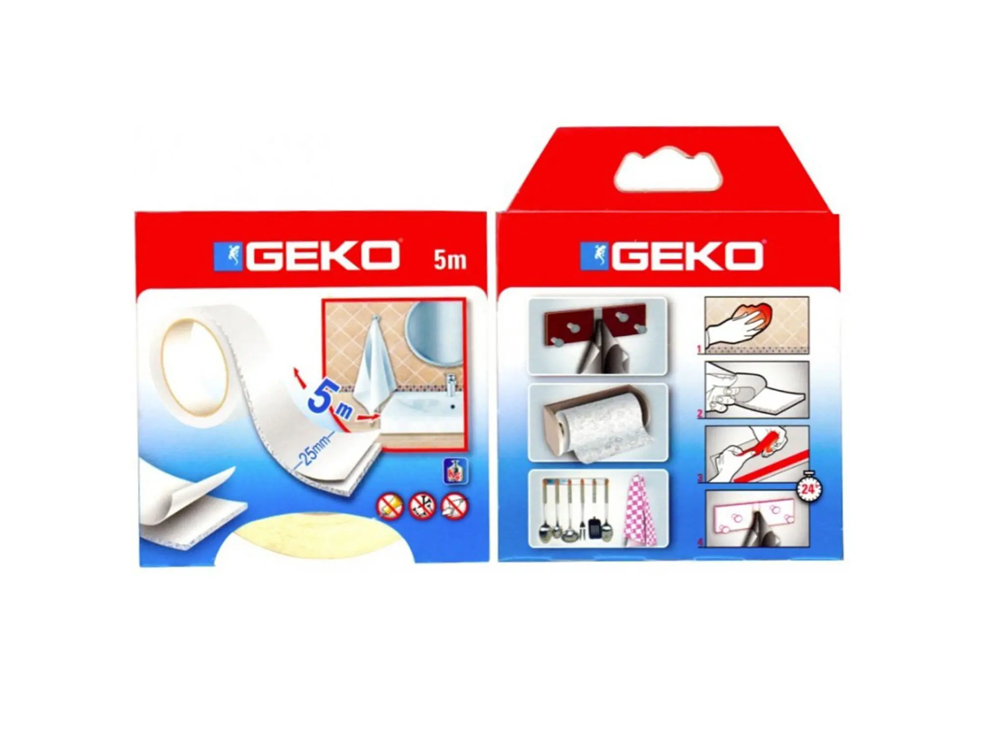 Трака двос.Geko Бела 25х5m