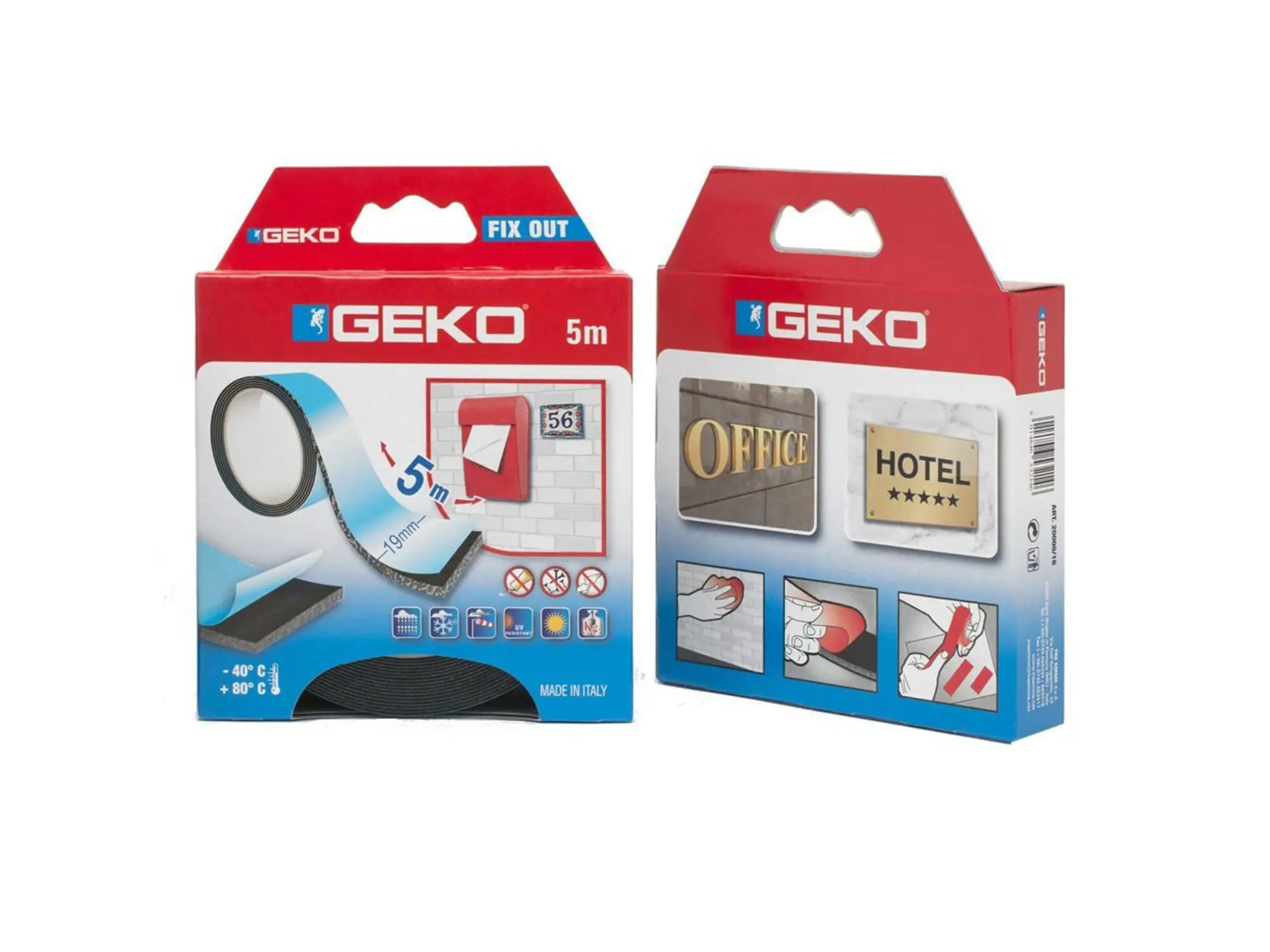 Трака Geko F.out Црна 25х5m 20000/16