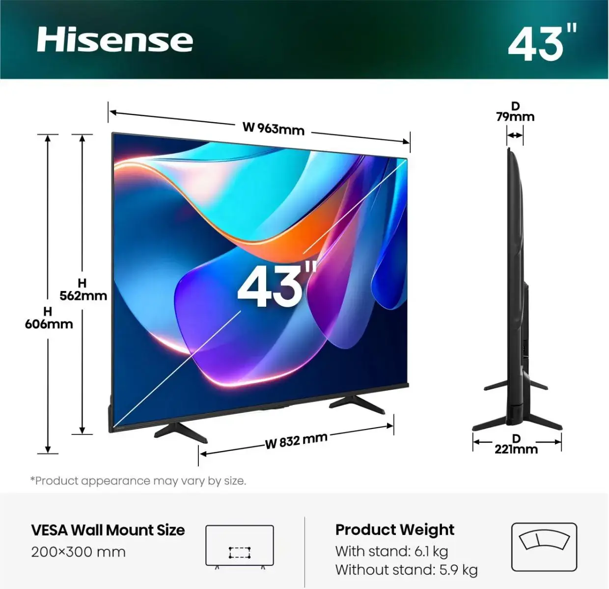 TV HISENSE 43A6S thumb 2