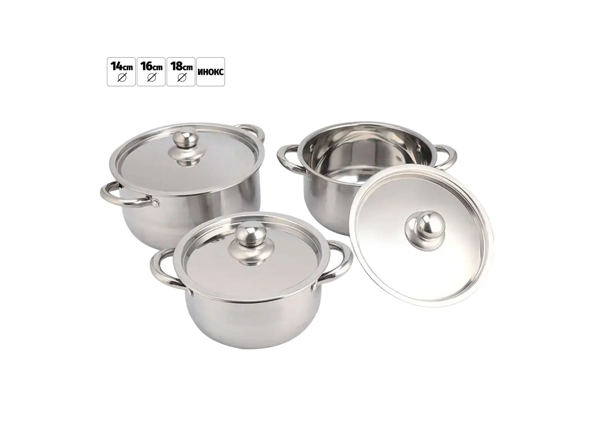 Тенџере BestInox Премиум Miniset-TP1418