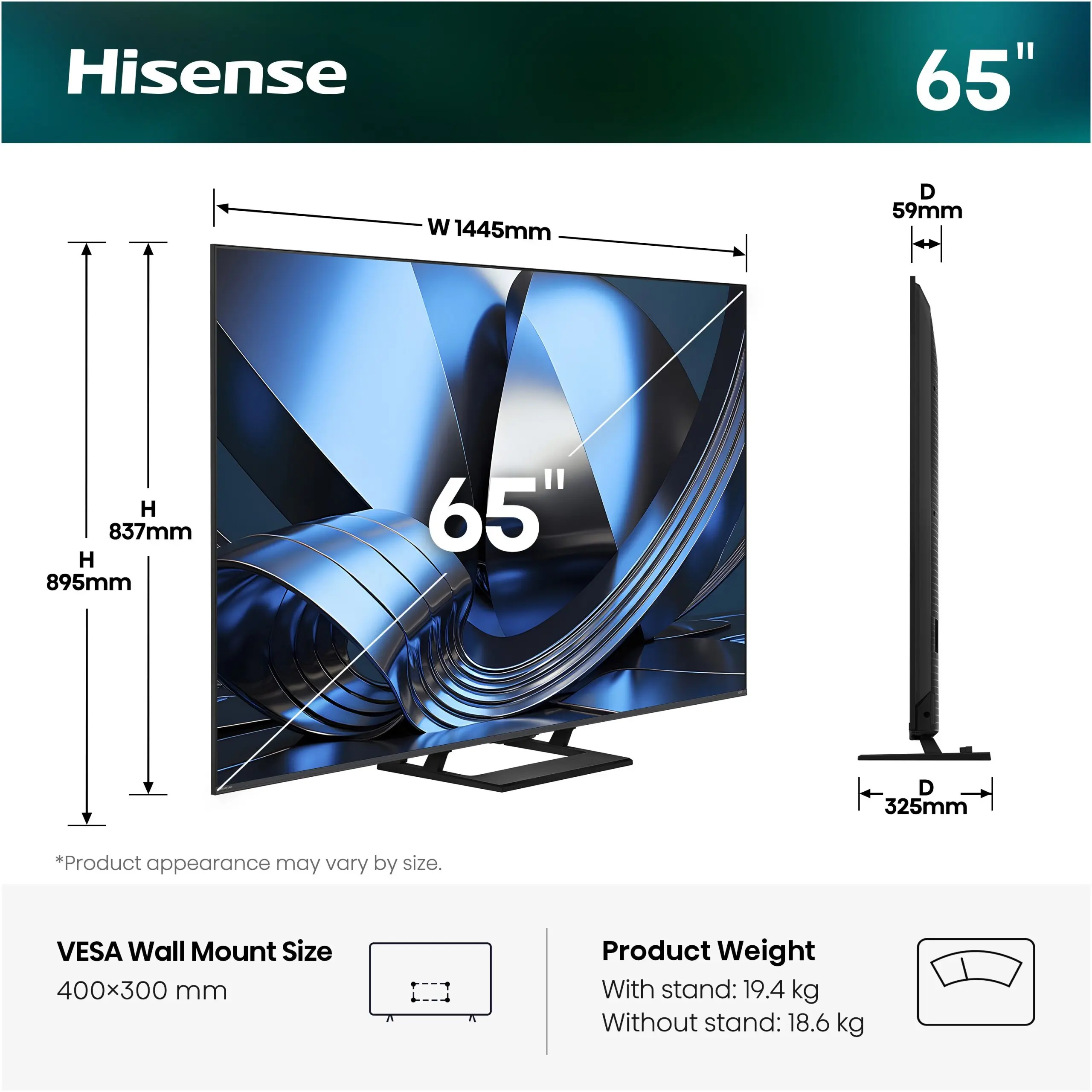 TV HISENSE 65U7SE thumb 2